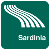 Carte de Sardaigne off-line icône