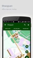 Carte de Shaoguan off-line Affiche