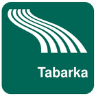 Karte von Tabarka offline Zeichen