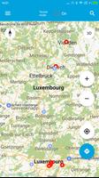 Karte von Luxemburg offline Plakat