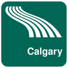 Carte de Calgary off-line icône