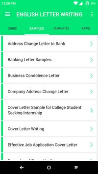 english letter application writing offline