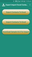 Export Import Excel Contacts اسکرین شاٹ 1