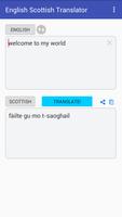 English Scottish Translator plakat