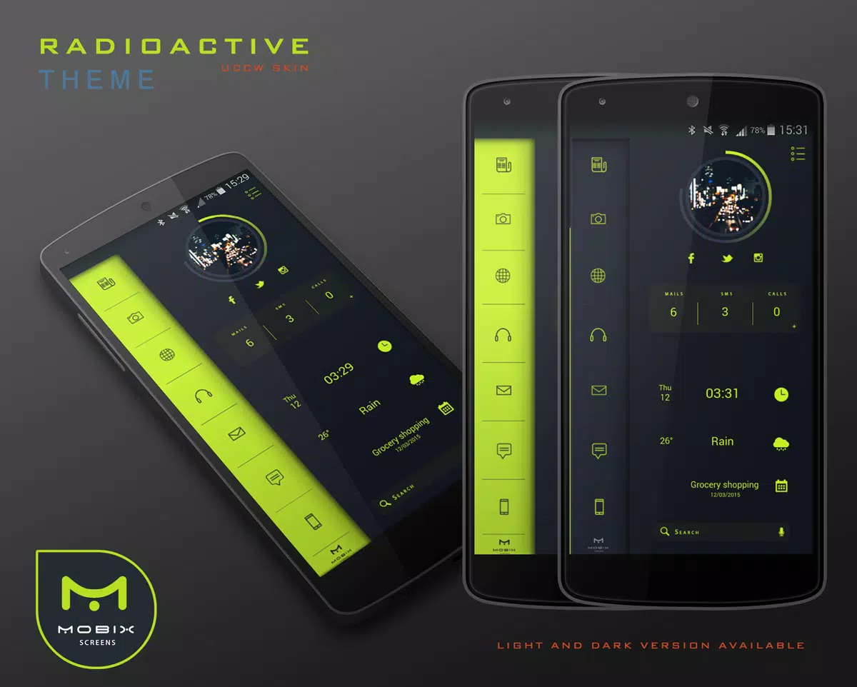 Android向けのradioactive Theme Uccw Skin Apkをダウンロードしましょう