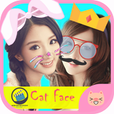 Cute Cat Face Zeichen