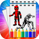 Heroes colouring book APK