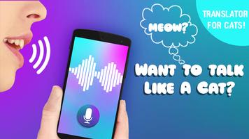 Cat Translator Voice Simulator الملصق