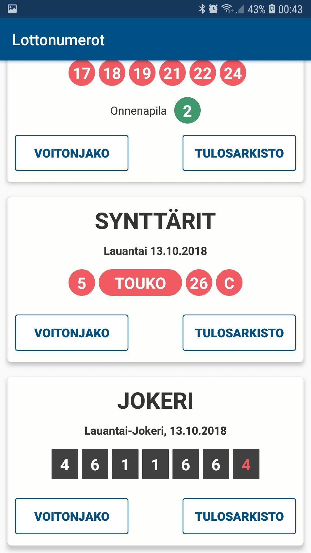 Lottonumerot Lottonumerot