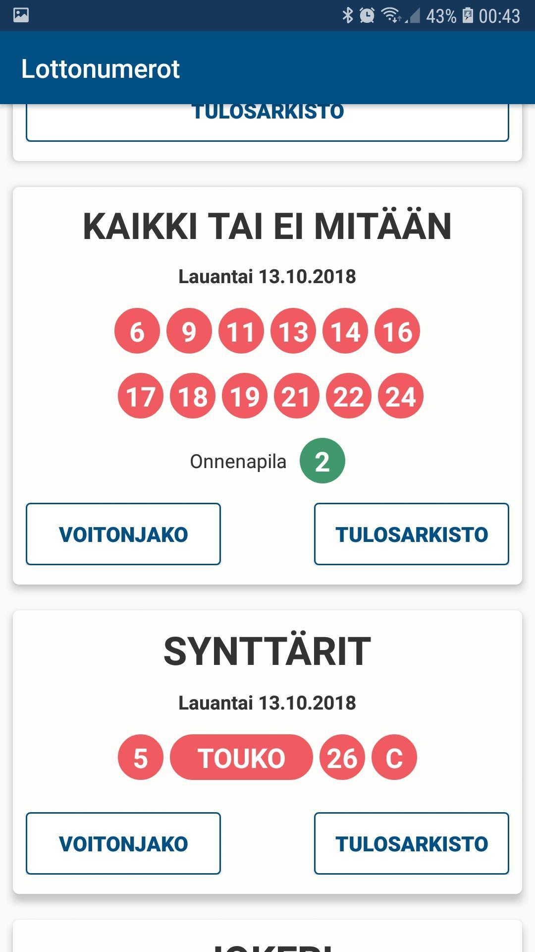 Lottonumerot Lottonumerot