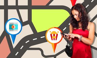Localización móvil de GPS y buscador de números Poster