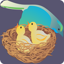 Mommy bird and her chick aplikacja