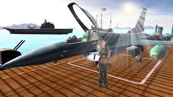 Real Flying Jet War 3D - Aircraft Naval Air Strike পোস্টার