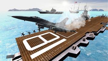 Real Flying Jet War 3D - Aircraft Naval Air Strike ภาพหน้าจอ 1