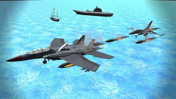 Real Flying Jet War 3D: Flugzeuge Naval Air Strike Screenshot 3