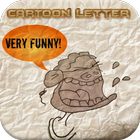 Funny Cartoon Letter Card Free icono