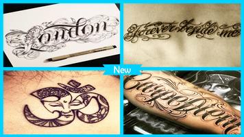 Últimas idéias de fontes de tatuagem artística Cartaz
