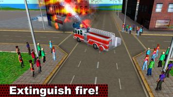 Fire Truck Emergency Driver 3D تصوير الشاشة 1