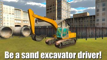 Heavy Excavator Driver Sim 3D Affiche