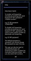 Call Forwarding On SMS capture d'écran 2
