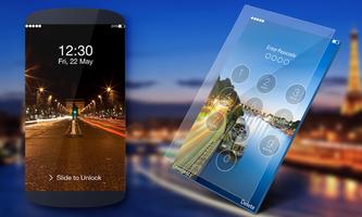 Paris Night Lock Screen poster