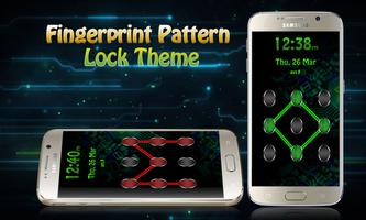 Pattern Lock Fingerprint Theme Plakat