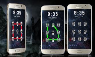 Skull Pattern Lock Screen Plakat