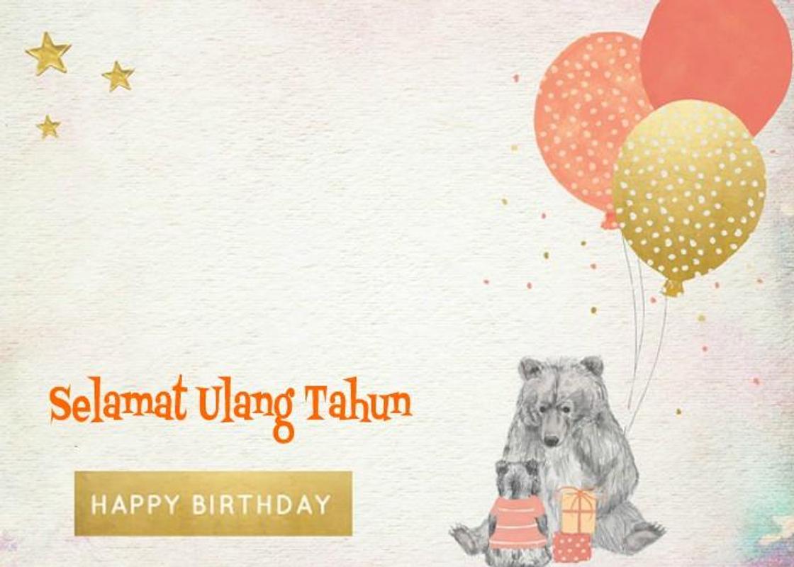Template Kartu Ucapan Ultah