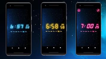 Alarm Clock Neon الملصق