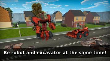 Excavator Robot - Crane Machine City Rampage 3D screenshot 2