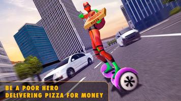 Spider Hero Hoverboard Pizza Delivery Sim poster