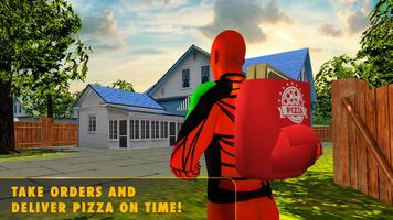 Spider Hero Hoverboard Pizza Delivery Sim screenshot 1