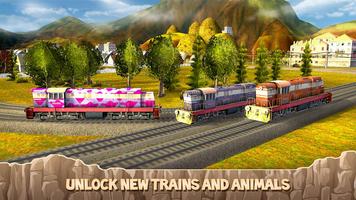 Zoo Animal Transporter Train Driving تصوير الشاشة 3