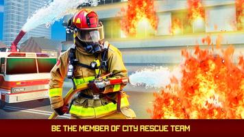 Urban City Firefighter Simulator - Rescue Heroes الملصق