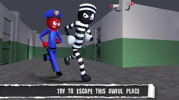 Sticked Man Prisoner Jail Break Crime Story Plakat