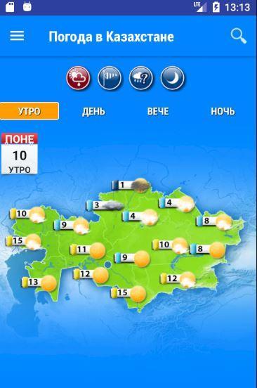 Прогноз погоды казахстана на 10 дней