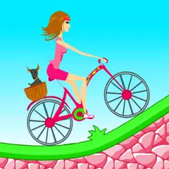 Biker Girl Hill Climb Cycling