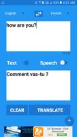 English to French Text and Speech Translation スクリーンショット 2