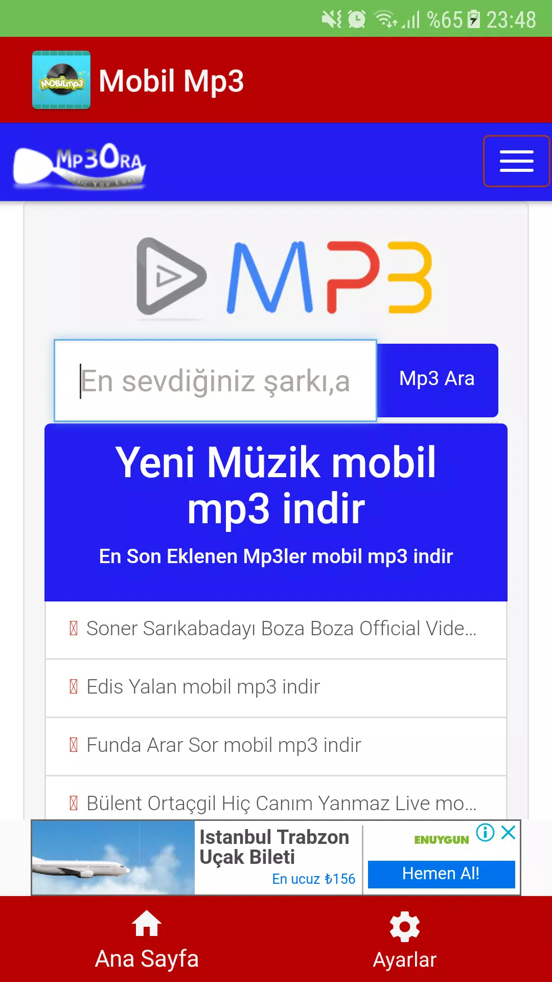Android İndirme için Mobilde Mp3İndirDur APK