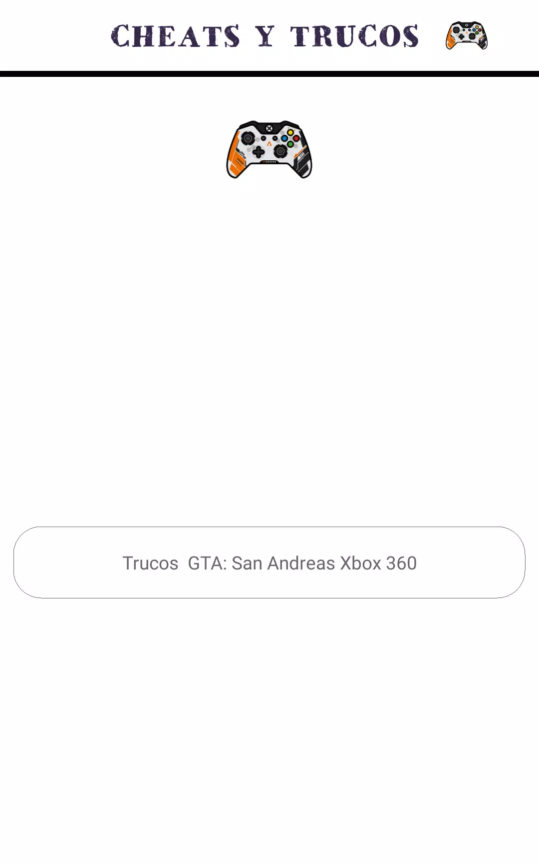 Download do APK de GTA IV San Andreas XBOX 360 Trucos Gran theft