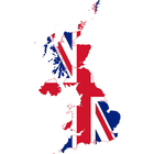 United Kingdom flag map icône