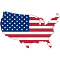 USA flag map
