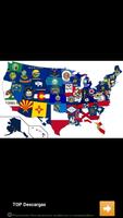 USA flag map imagem de tela 1