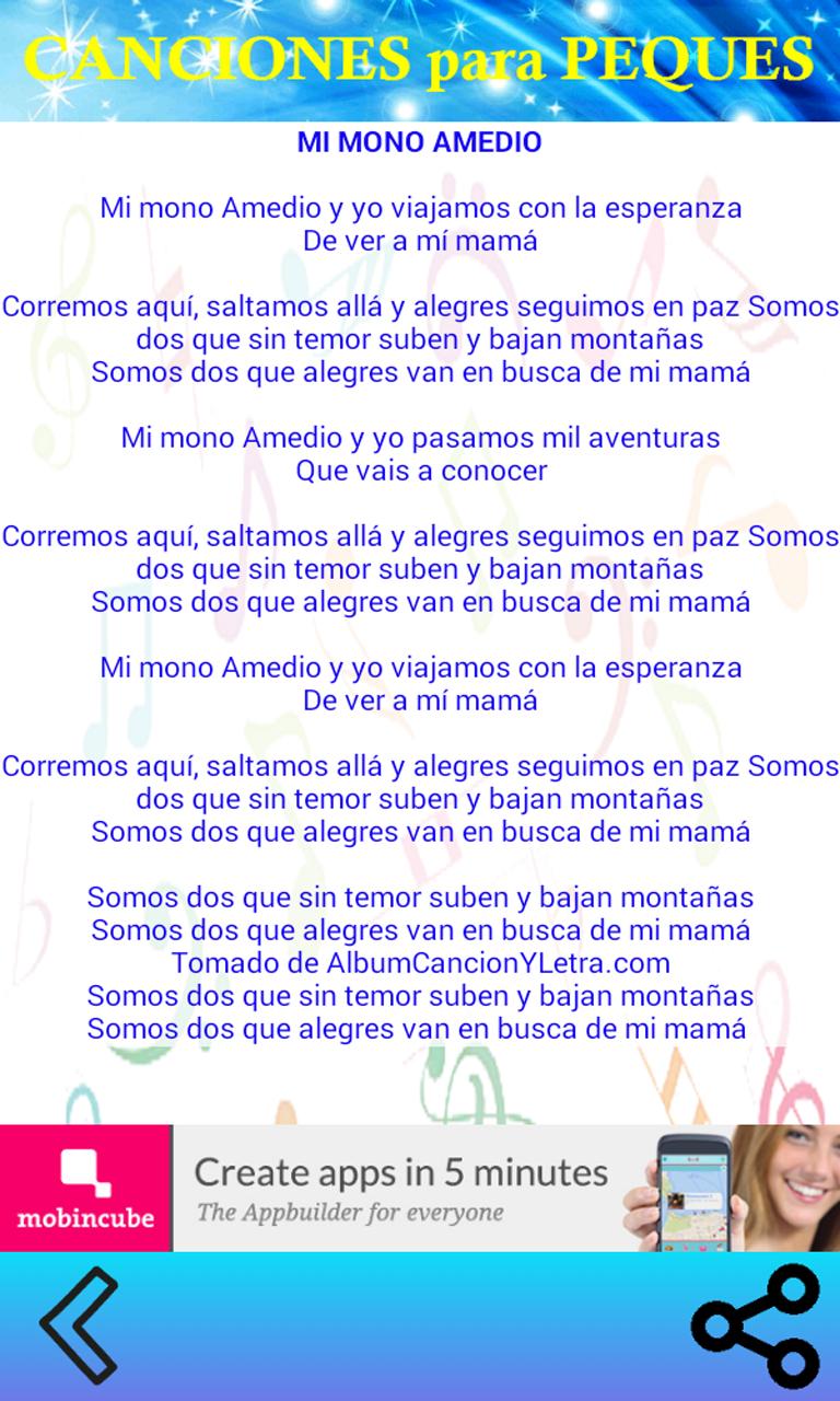Letra Canciones Infantiles 2 0 For Android Apk Download