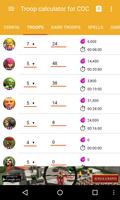 Troop calculator for COC ảnh chụp màn hình 1