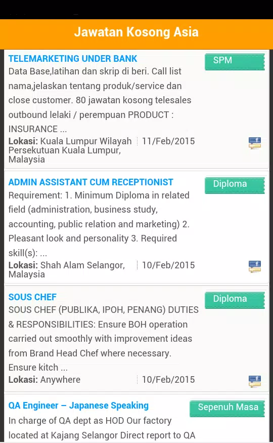 Jawatan Kosong Asia 4 1 For Android Apk Download