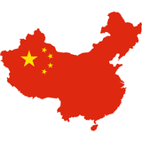 China flag map ikona