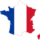 France flag map biểu tượng