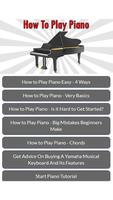 How To Play Piano capture d'écran 1