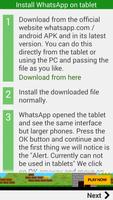 Install Whatsapp on tablet poster